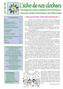 nÂ°26 mai 2015 - Secteur Pastoral de Palaiseau