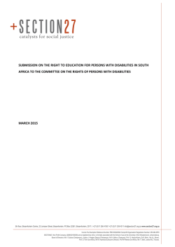submission on the right to education for persons with