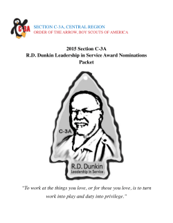 R.D. Dunkin Leadership in Service Award - Section C-3A