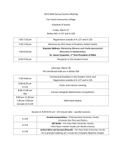 Schedule with Abstracts - MAA Sections