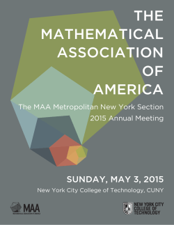 2015 Annual Meeting - MAA Sections