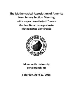 The Mathematical Association of America New