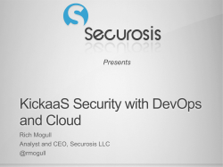 KickaaS Security with DevOps and Cloud- Sec version