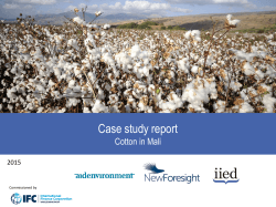 Case Study: Cotton in Mali - The Sustainable Sector Transformation