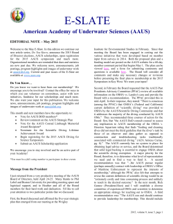 E-SLATE - American Academy of Underwater Sciences