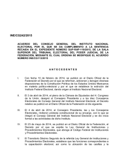 Acuerdo INE/CG242/2015. - Instituto Electoral del Distrito Federal