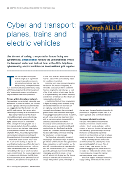 Cyber and transport: planes, trains and electric vehicles
