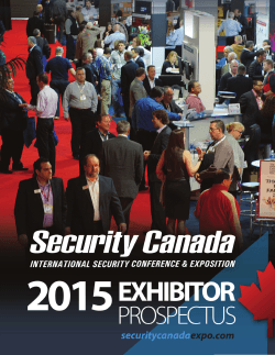 Exhibitor Prospectus - Security Canada Expo
