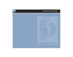 COMPANY OVERVIEW - Security Properties