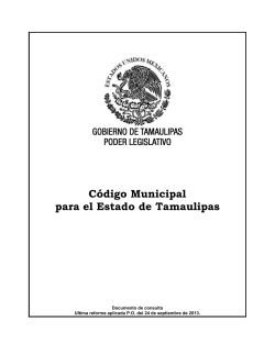 CÃ³digo Municipal para el Estado de Tamaulipas
