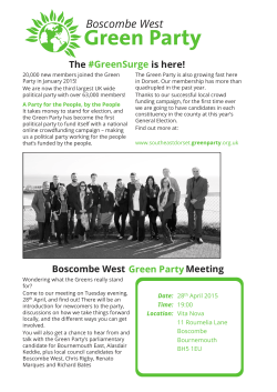 Boscombe West - South East Dorset Green Party