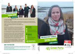 Shona Dunn for Christchurch - South East Dorset Green Party