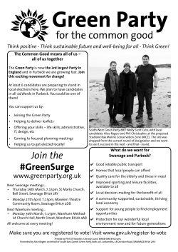 Join the #GreenSurge - South East Dorset Green Party