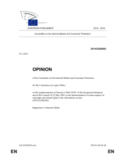 EN EN OPINION - European Parliament