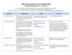 PRIVATE SCHOOLS & ECS OPERATORS