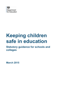 Keeping Children Safe in Education 2015