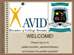 AVID at Corner Lake Middle School - UCF College of Education and