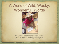A World of Wild, Wacky, Wonderful Words