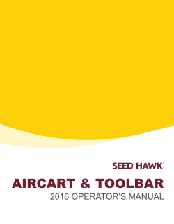 2016 Aircart & Toolbar Operator`s Manual