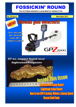 Mar/Apr Newsletter - Vic Seekers` Club