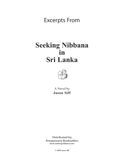 Sample Chapters - Seeking Nibbana in Sri Lanka