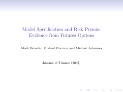 Model Specification and Risk Premia: Evidence from Futures Options