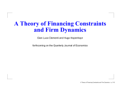 A Theory of Financing Constraints and Firm Dynamics