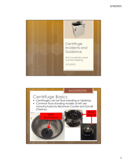 Centrifuge Basics - EHS