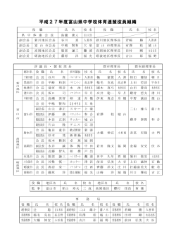 å¹³æ27å¹´åº¦å¯å±±çä¸­å­¦æ ¡ä½è²é£çå½¹å¡çµç¹