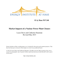 Market Impacts of a Nuclear Power Plant Closure