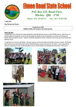 Monday 11 May 2015 - Eimeo Road State School