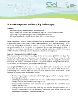 Waste Management and Recycling Technologies