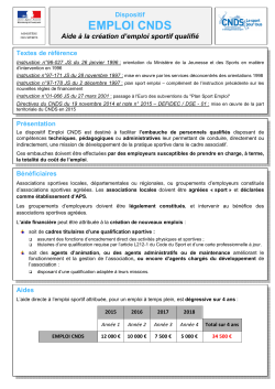 Fiche info emploi CNDS 2015 - CDOS de Seine