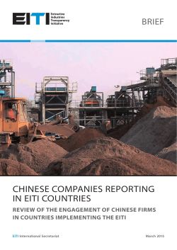 CHINESE COMPANIES REPORTING IN EITI COUNTRIES