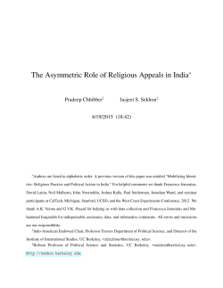 The Asymmetric Role of Religious Appeals in India