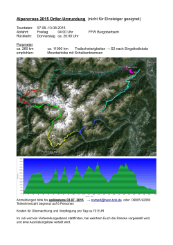 Alpencross 2015 Ortler-Umrundung (nicht fÃ¼r Einsteiger geeignet)