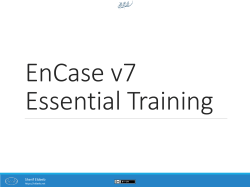 EnCase v7 Training / Tutorial