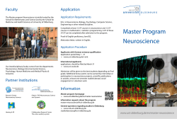 Master Program Neuroscience