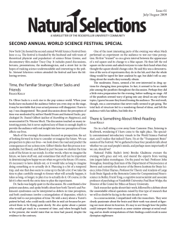 July/August - Natural Selections