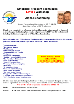 pdf EFT Level 3 & Alpha Repatterning Workshop