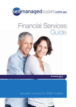 Financial Services Guides and Fees