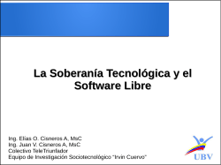 La SoberanÃ­a TecnolÃ³gica y el Software Libre