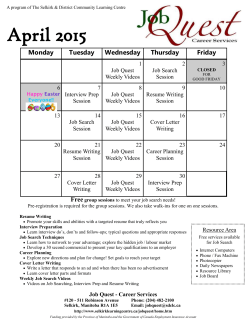 Calendar of the Month - Selkirk & District Community Learning Centre