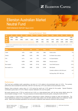 Ellerston Australian Market Neutral Fund