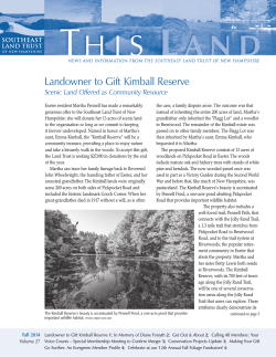 Fall 2014 Newsletter, Volume 27 - Southeast Land Trust of New