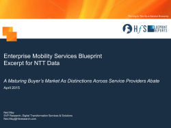 April 2015 HfS Enterprise Mobility Services Blueprint