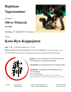 Koto-Ryu-Koppojutsu - Seminar