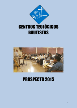 centros teolÃ³gicos bautistas prospecto 2015