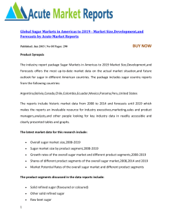 Global Sugar Markets in Americas to 2019