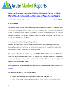 Food and Beverage Processing Machine Markets in Europe